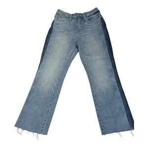 J.Crew‎ Point Sur Cropped Straight Jeans Women's Size 27 Raw Hem High Rise Denim